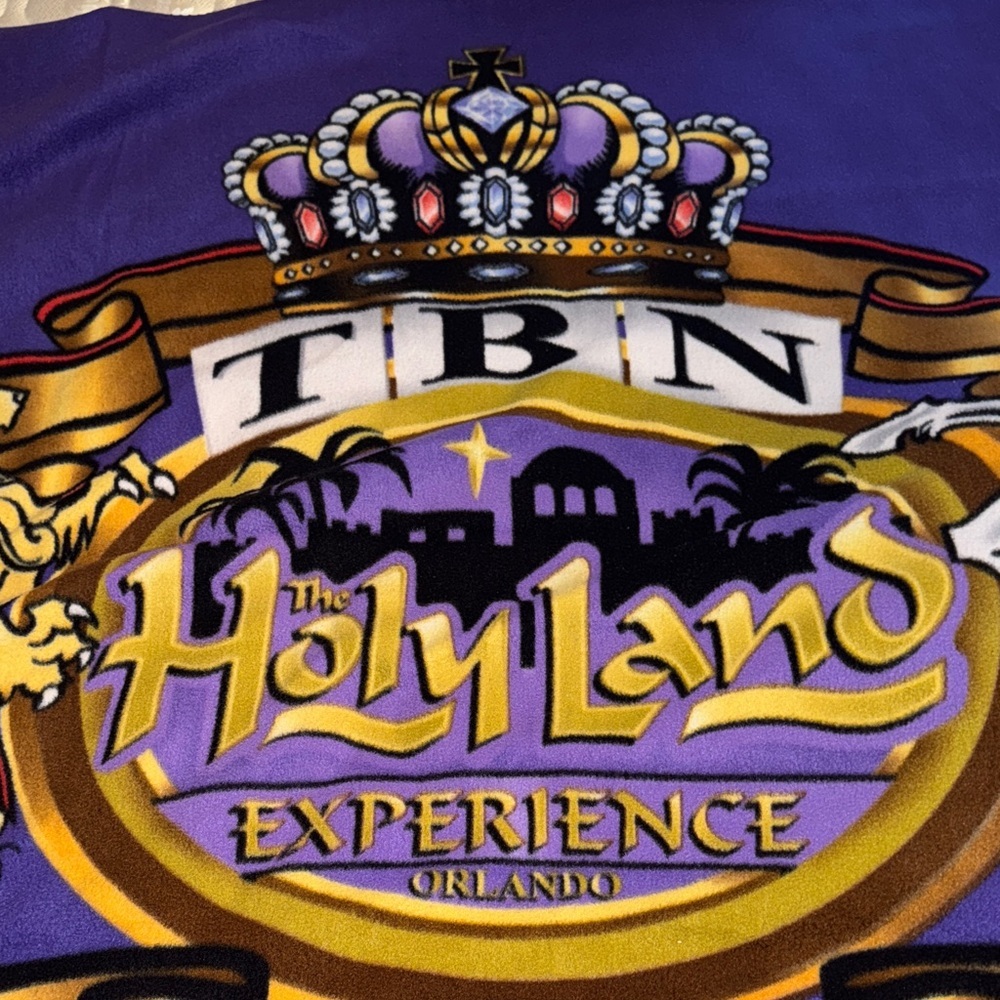 Purple Holy Land Experience Blanket Orlando Bible trinity broadcast network 50in